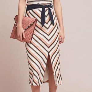 Anthropologie Hutch "Narelle" Textured Midi Pencil Skirt